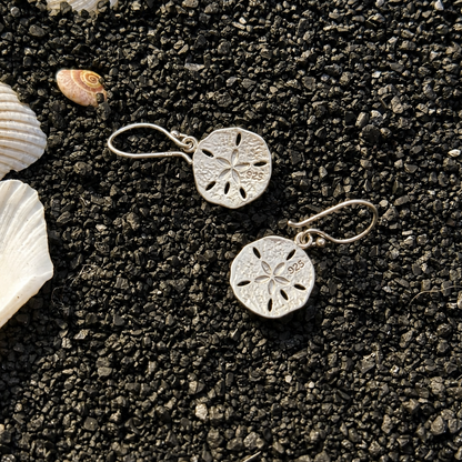 Sand Dollar Earrings 925 Sterling Silver