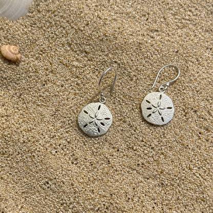 Sand Dollar Earrings 925 Sterling Silver