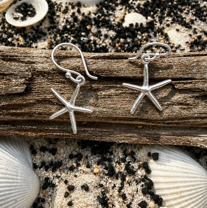 Dancing Starfish Earrings 925 Sterling Silver