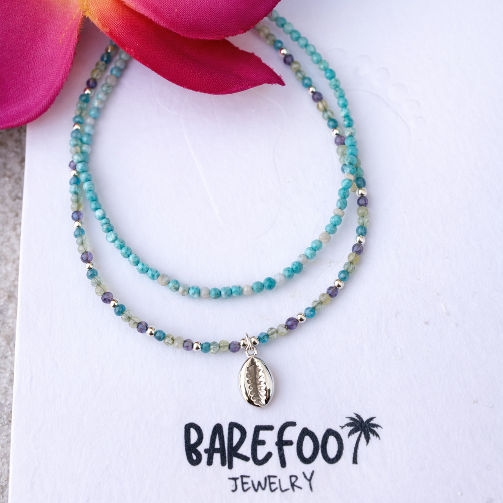 Howlite Turquoise 925 Sterling Silver Bead Bracelet
