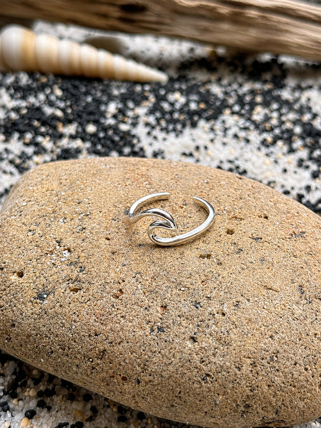 .925 Sterling Silver Wave Toe Ring