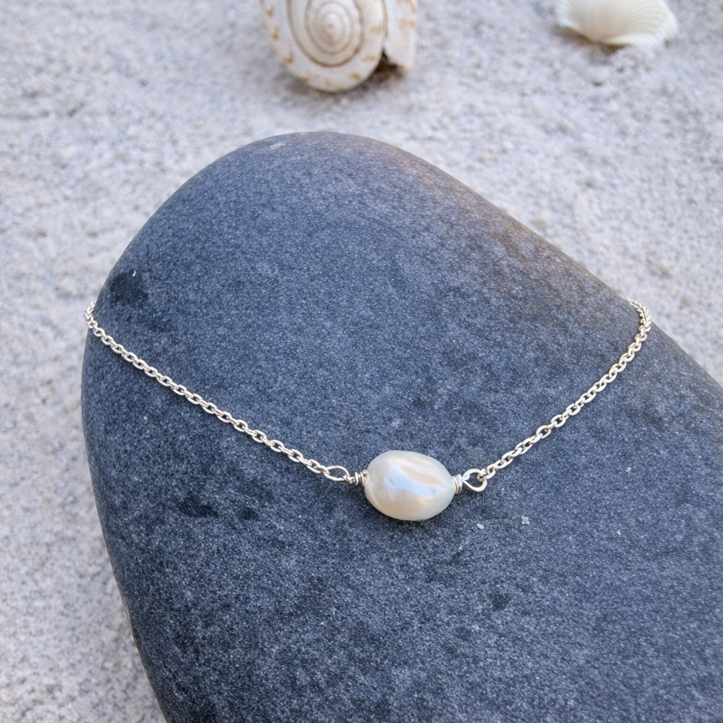 Fresh Water Pearl 925 Sterling Silver Bracelet