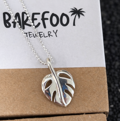 Bean Tree Leaf 925 Sterling Silver Necklace