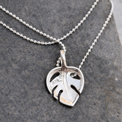 Bean Tree Leaf 925 Sterling Silver Necklace