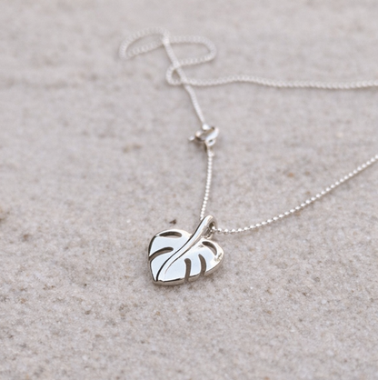 Bean Tree Leaf 925 Sterling Silver Necklace