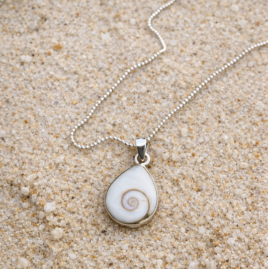 Shiva Eye Droplet 925 Sterling Silver Necklace