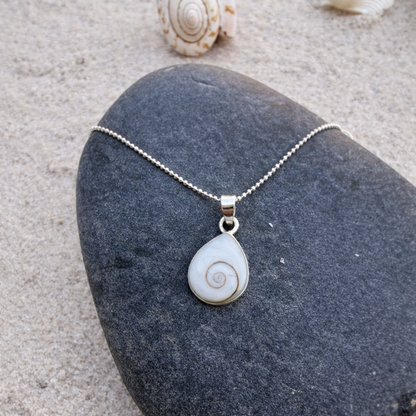 Shiva Eye Droplet 925 Sterling Silver Necklace